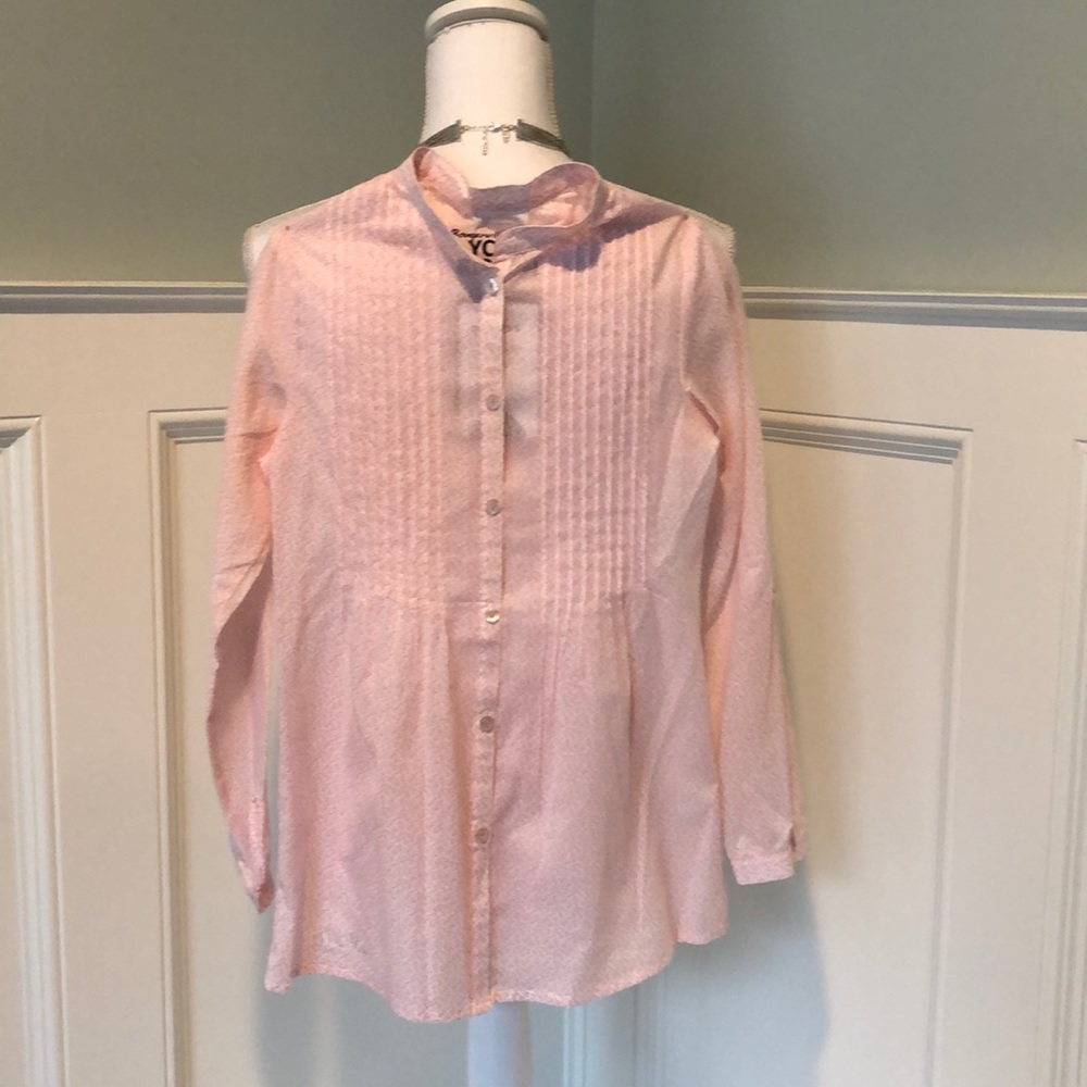 NWT Girls 10 Pink Button Down Blouse